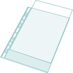 Sachet de 10 pochettes perforées polypropylène grainé format écolier 17x22cm x 10 EXACOMPTA