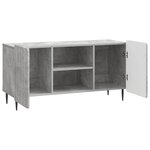 vidaXL Meuble TV Gris béton 102 x 34 5 x 52 cm Bois d'ingénierie