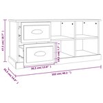 vidaXL Meuble TV blanc brillant 102x35 5x47 5 cm bois d'ingénierie