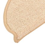 vidaXL Tapis de marches d'escalier 15 Pièces Crème 65x21x4 cm