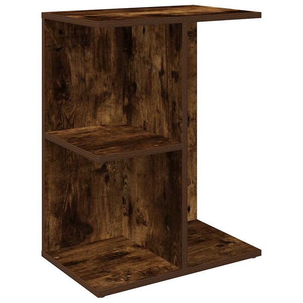 vidaXL Table de chevet chêne fumé 46 5x29x61 cm bois d'ingénierie
