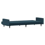 vidaXL Canapé-lit à 2 places Bleu Velours