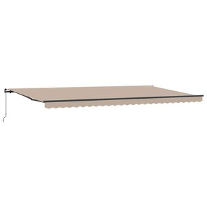 vidaXL Auvent Beige 600 × 300 cm tissu