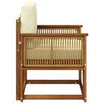 vidaXL Sofa de milieu extérieur Bois d'Acacia Massif Naturel