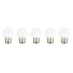 Lot de 5 ampoules compatible guirlande party bulb white blanc plastique e27