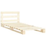 vidaXL Cadre de lit de palette Bois de pin massif 100 x 200 cm