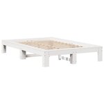 vidaXL Cadre de lit sans matelas blanc 120x200 cm bois de pin massif