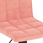vidaXL Tabourets de bar lot de 2 rose velours