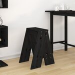 vidaXL Tabourets lot de 2 noir 40x40x60 cm bois massif de pin