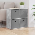 vidaXL Buffet Gris béton 59 5 x 27 x 57 cm