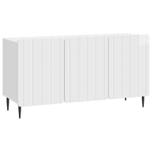 vidaXL Meuble TV Blanc brillant 99 x 34 5 x 52 cm Bois d'ingénierie