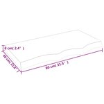 vidaXL Dessus de table marron foncé bois chêne massif traité