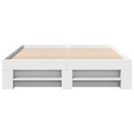 vidaXL Cadre de lit sans matelas blanc 120x190 cm bois d'ingénierie