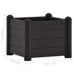 vidaXL Lit surélevé de jardin PP Anthracite 43x43x35 cm