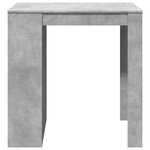 vidaXL Table de bar gris béton 102x70x103 5 cm bois d'ingénierie
