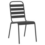 vidaXL Ensemble à manger de jardin 9 Pièces anthracite acier