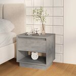 vidaXL Table de chevet Gris béton 45x34x44 cm Bois d'ingénierie