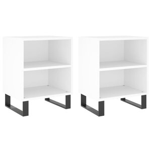 vidaXL Tables de chevet 2 Pièces blanc 40x30x50 cm bois d'ingénierie
