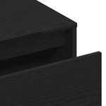 Banc Hall vidaXL Noir Chêne 80x40x45 cm en bois d'ingénierie