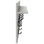 vidaXL Porte-manteau mural avec étagère Montage mural avec stockage Gris béton 80 x 40 x 12 cm