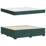 vidaXL Cadre de lit avec matelas Vert foncé 200 x 200 cm tissu