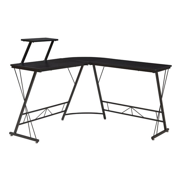 Bureau table poste de travail avec plateau surélevé 122 x 122 x 98 cm noir 03_0009073