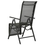 vidaXL Chaises inclinables de jardin 2 Pièces Textilène et aluminium Noir