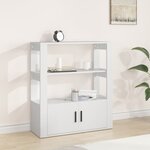 vidaXL Buffet Blanc 80x30x90 cm Bois d'ingénierie