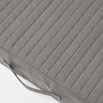Coussin d'assise déhoussable pour canapé 3 places en coton  Gris foncé - HOMESCAPES