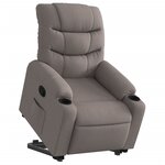 vidaXL Fauteuil inclinable taupe tissu