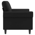 vidaXL Canapé à 2 places Noir 140 cm Similicuir