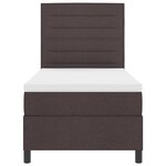vidaXL Lit avec sommier gris foncé 100x200 cm en tissu