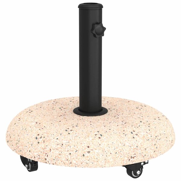 vidaXL Pied de parasol Jaune et Noir 45 x 45 x 40 cm Béton et Métal