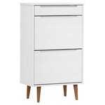 vidaXL Armoire à chaussures MOLDE Blanc 59 5x35x103 cm Bois de pin