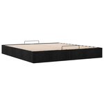 VidaXL Cadre de lit ottoman sans matelas noir 200x200 cm tissu