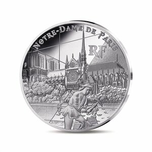 UNESCO - CATHÉDRALE NOTRE-DAME DE PARIS  RIVES DE SEINE Monnaie de 10€ Argent
