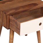 vidaXL Table de chevet Bois massif de Sesham 45 x 30 x 45 cm