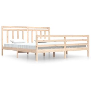 vidaXL Cadre de lit sans matelas 200x200 cm bois massif