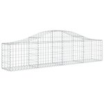 vidaXL Paniers à gabions arqués 9 Pièces 200x30x40/60 cm Fer galvanisé