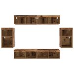 Étagère flottante vidaXL 2 Pièces Vieux bois 40x28.5x40 cm Bois d'ingénierie