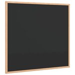 vidaXL Tableau noir avec cadre bois de pin massif noir 60x55 cm
