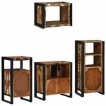 vidaXL Ensemble de mobilier de salle de bain avec étagère 4 Pièces