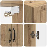 vidaXL Armoire Murale 66 x 34 5 x 90 cm Bois d'ingénierie