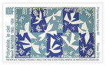Timbre Polynésie Française - Le ciel - 150 ans de la naissance de Matisse