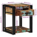 vidaXL Table de chevet 40x40x50 cm Bois massif récupéré