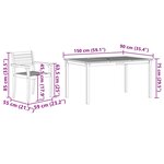 vidaXL Ensemble de salle à manger pour jardin 5 Pièces Marron