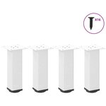 vidaXL Pieds de table basse 4 pièces Blanc 30-32 cm Acier