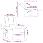 vidaXL Fauteuil inclinable de massage électrique gris foncé tissu
