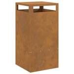 vidaXL Braise Marron 50 x 50 x 100 cm Acier résistant aux intempéries