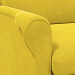 vidaXL fauteuil Jaune 76 x 94 x 102 cm Velours